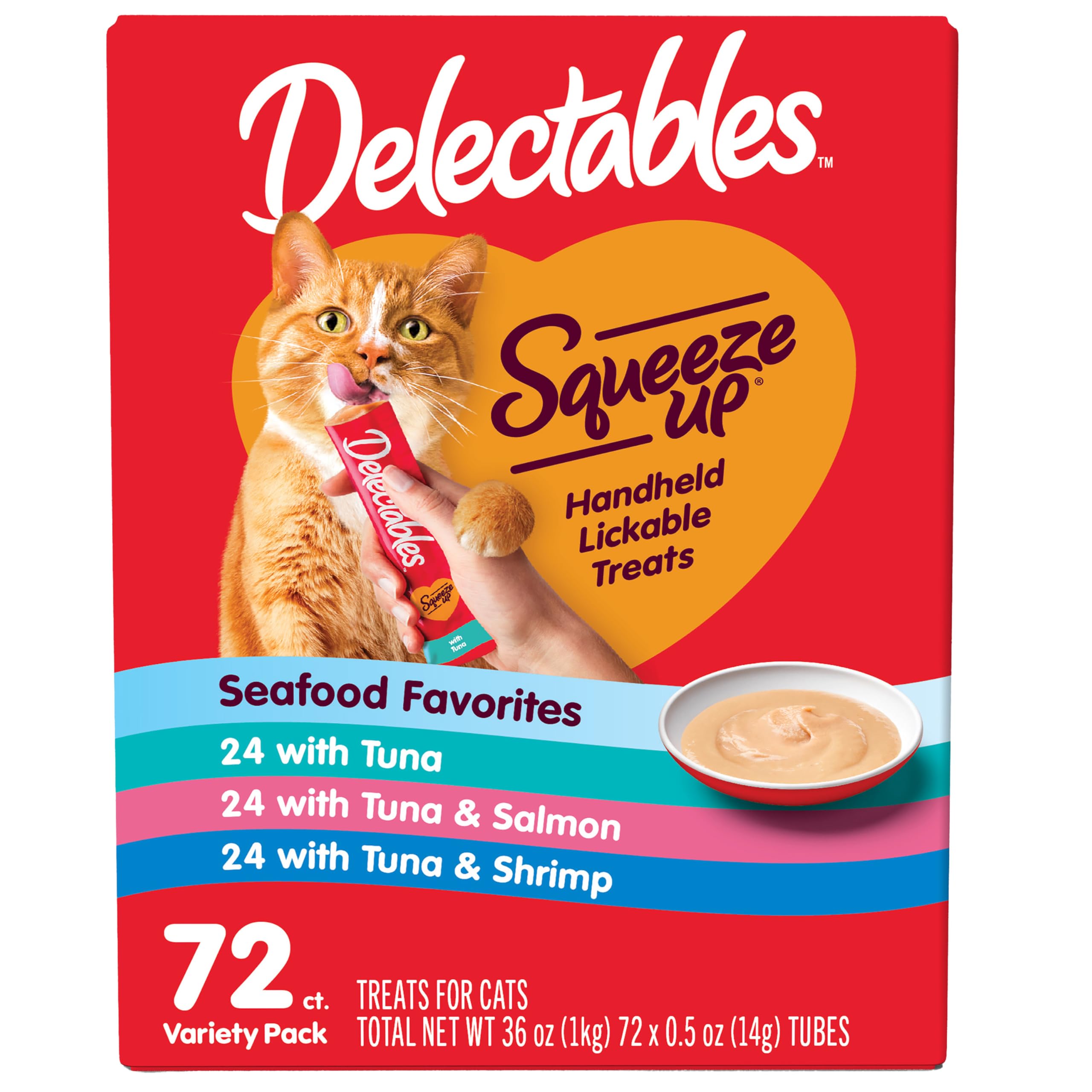 Foto 2 pulgar | Cat Treats Hartz Delectables Squeeze Up, 72 X 15 Ml - Venta Internacional.