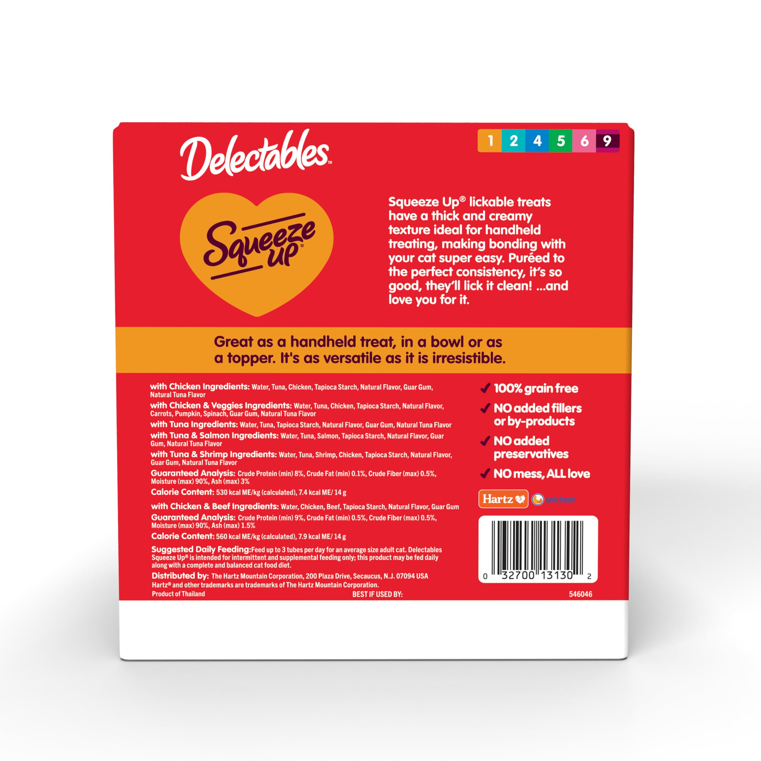 Foto 6 pulgar | Cat Treats Hartz Delectables Squeeze Up, Paquete Variado De 104 X 15 Ml - Venta Internacional.