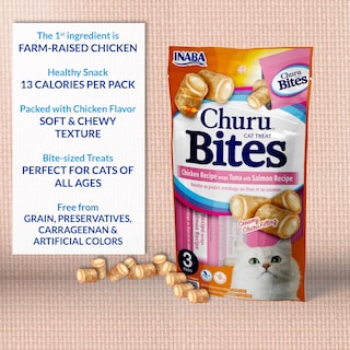Foto 3 | Cat Treats Inaba Churu Bites, Pollo Horneado Blando, 10 G, 24 Tubos - Venta Internacional.