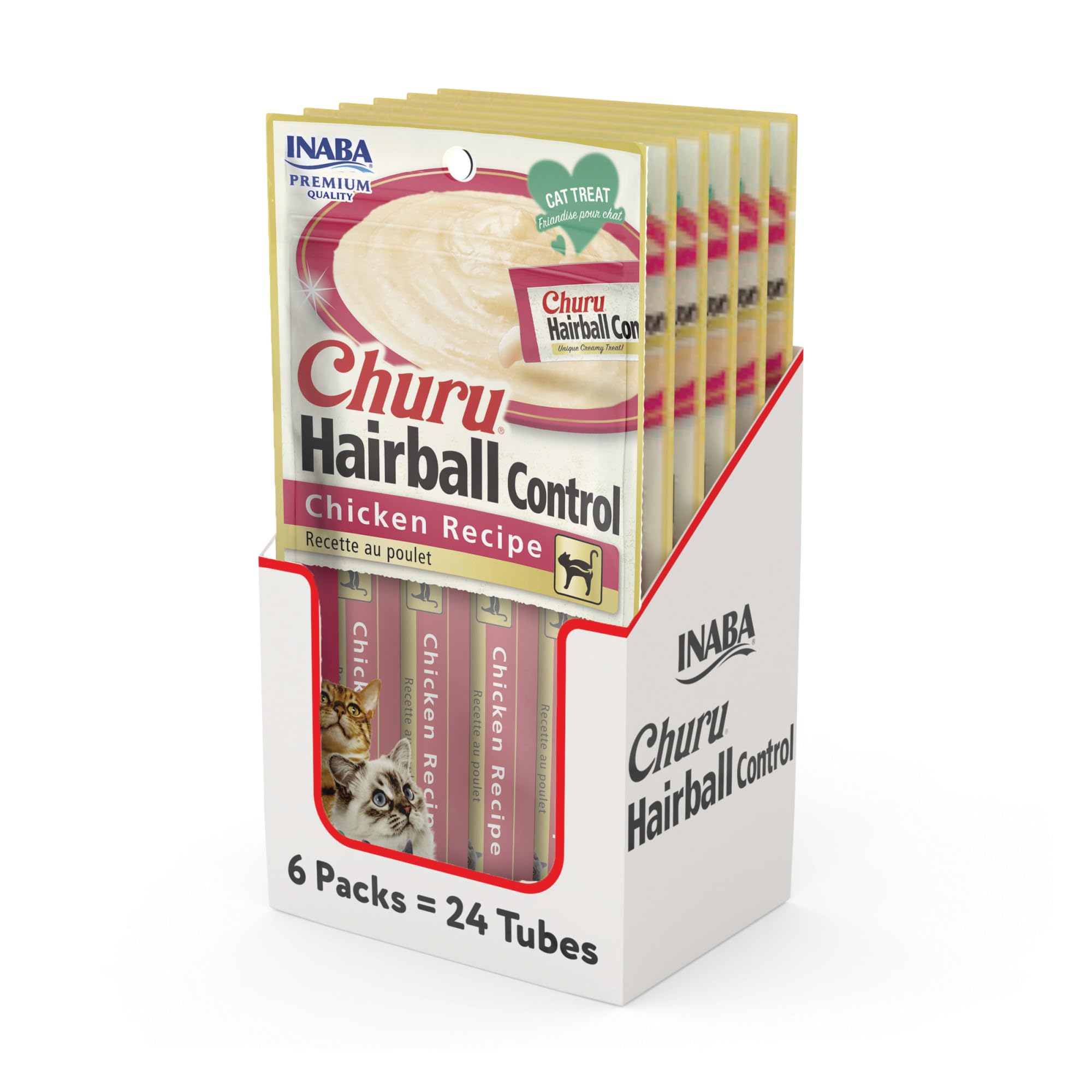 Foto 2 pulgar | Cat Treat Inaba Churu Hairball Control, 15 Ml, 24 Tubos, Pollo - Venta Internacional.