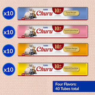 Foto 3 | Cat Treats Inaba Churu Para Mayores De 10 Años, Atún Y Pollo, 40 X 15 Ml - Venta Internacional.