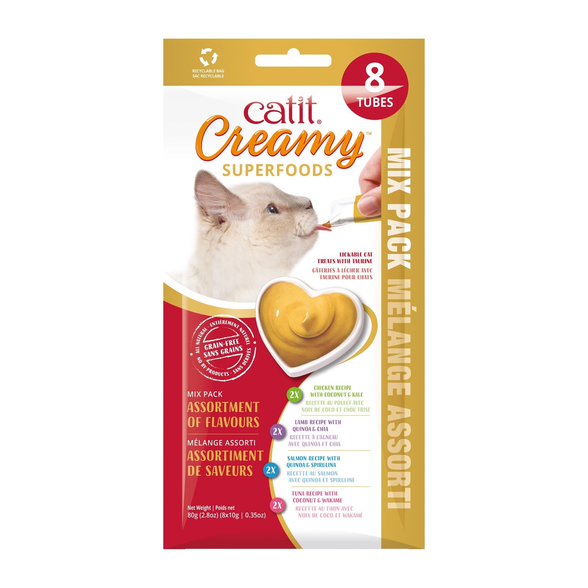 Foto 2 pulgar | Cat Treat Catit, Cremoso Superalimento Hidratante, Lamible, Paquete De 8 Unidades - Venta Internacional.