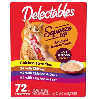 Foto 1 | Cat Treats Hartz Delectables Squeeze Up Productos Sin Mariscos 72 X 15 Ml - Venta Internacional.