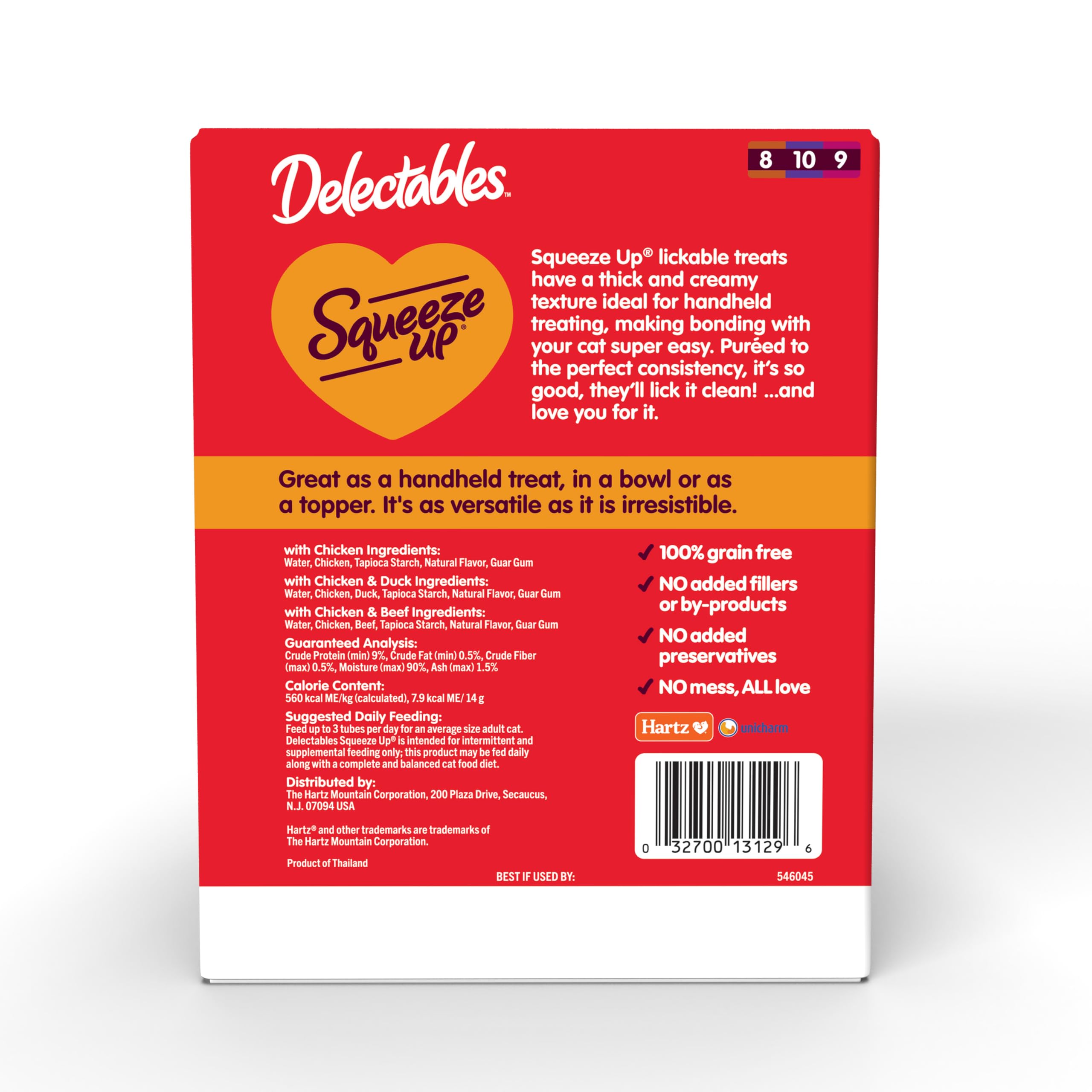 Foto 6 pulgar | Cat Treats Hartz Delectables Squeeze Up  Productos Sin Mariscos  72 X 15 Ml - Venta Internacional.