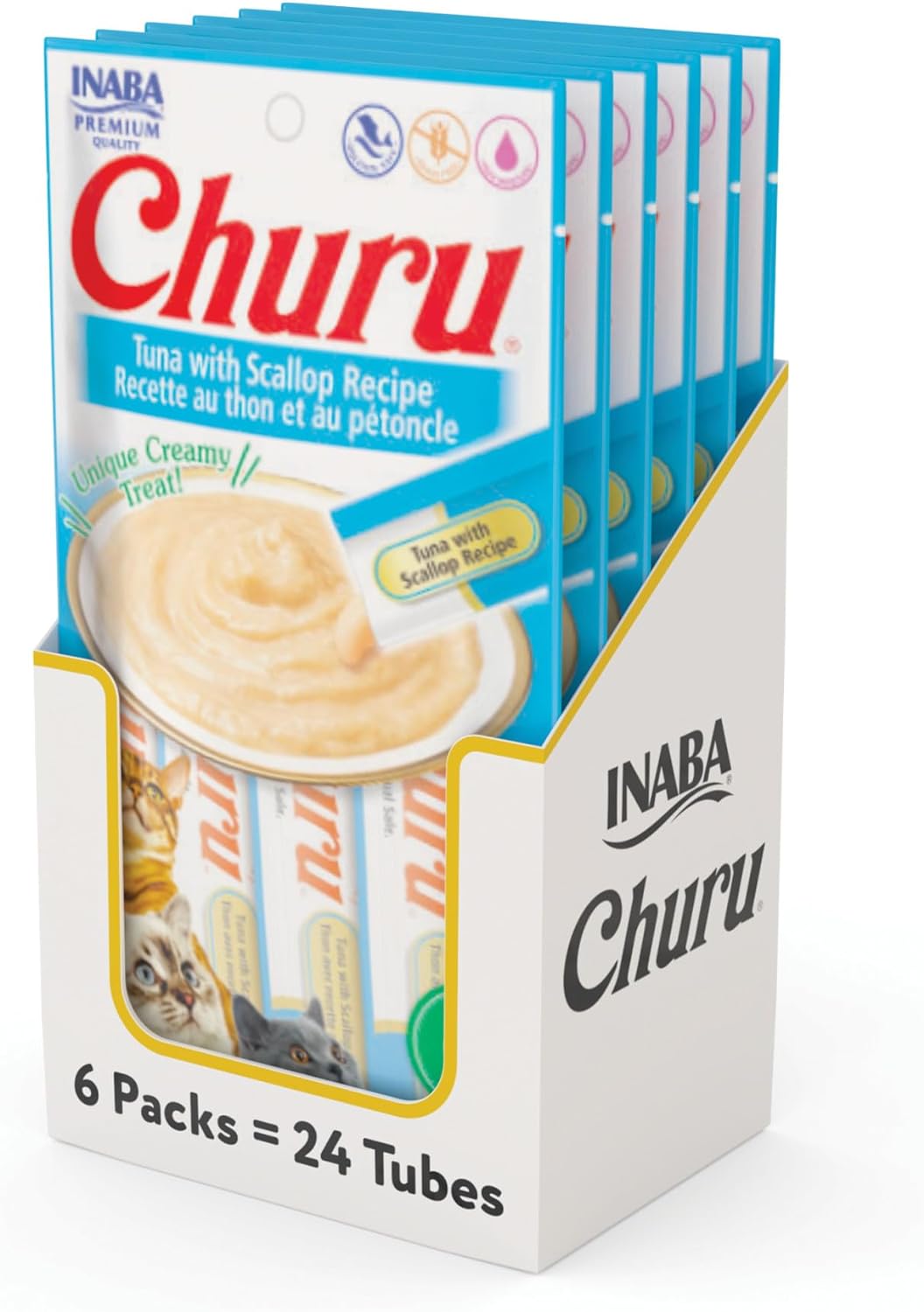Foto 2 pulgar | Snack Churu Para Gato Sabor Callo Y Atún Pack 24 Tubos
