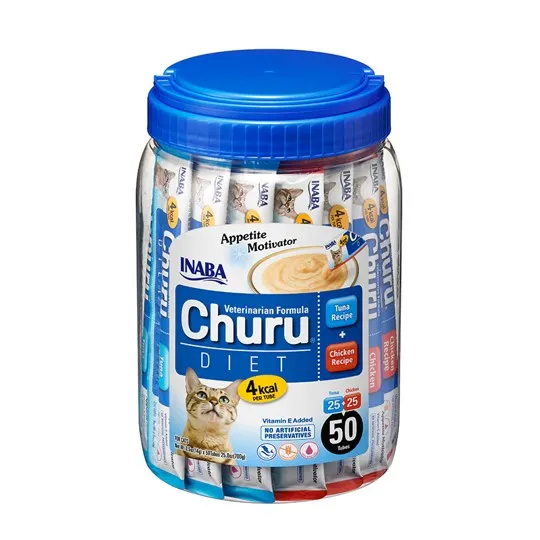 Foto 2 pulgar | Vitroleto Snack Churu Para Gato Sabor Atún Diet 50 Tubos