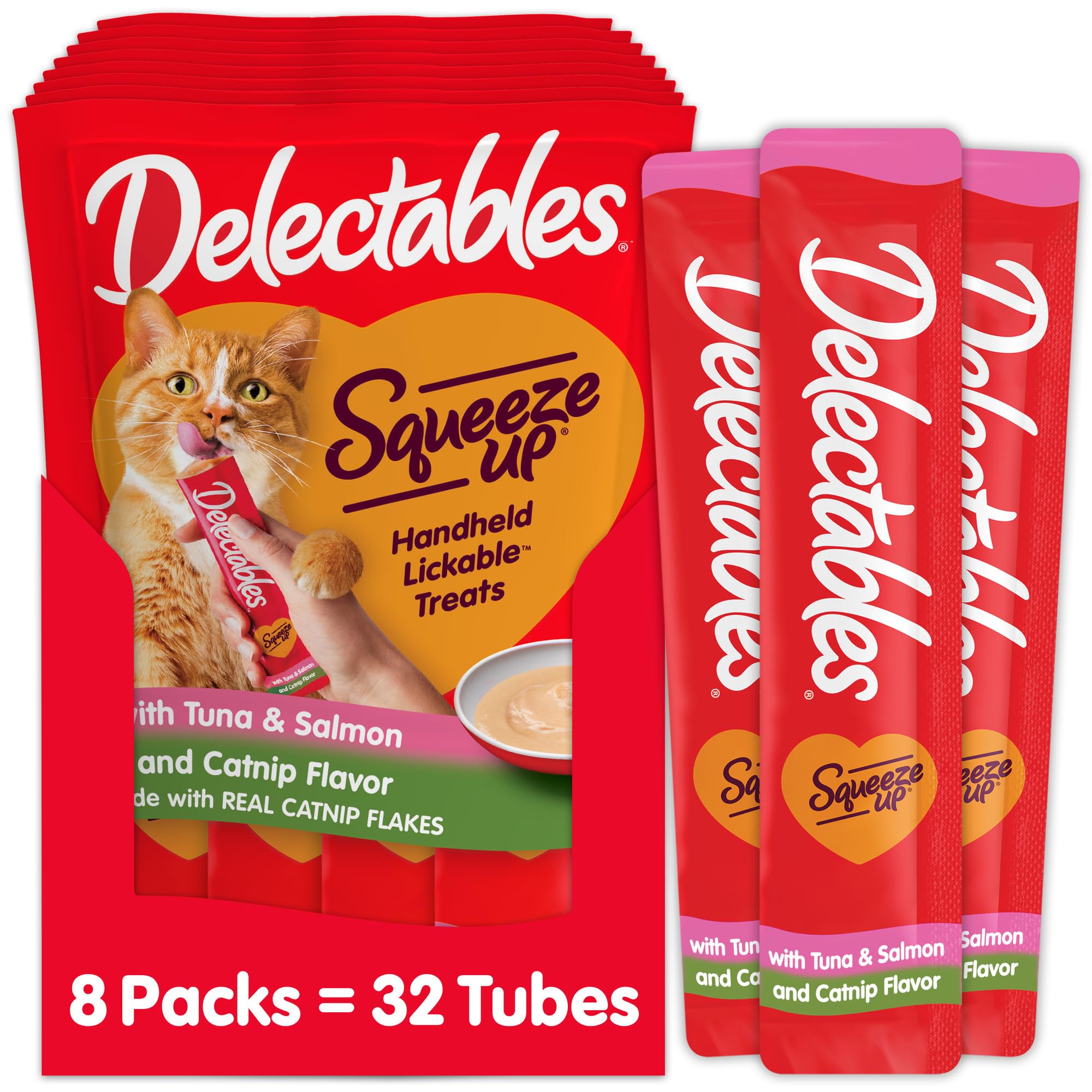 Foto 2 pulgar | Cat Treats Hartz Delectables Squeeze Up De Atún Y Salmón  32 X 15 Ml - Venta Internacional.