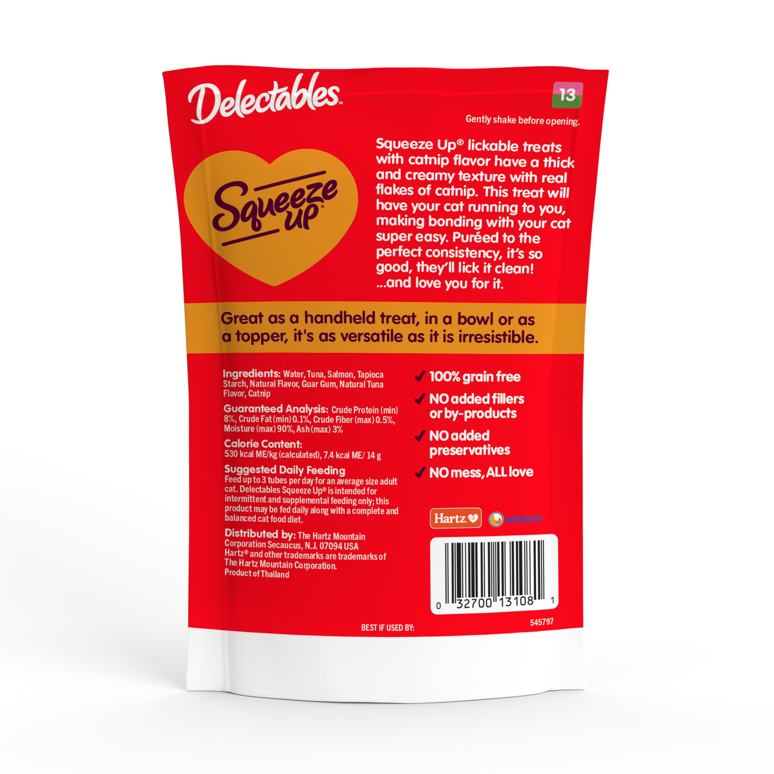 Foto 6 pulgar | Cat Treats Hartz Delectables Squeeze Up De Atún Y Salmón  32 X 15 Ml - Venta Internacional.