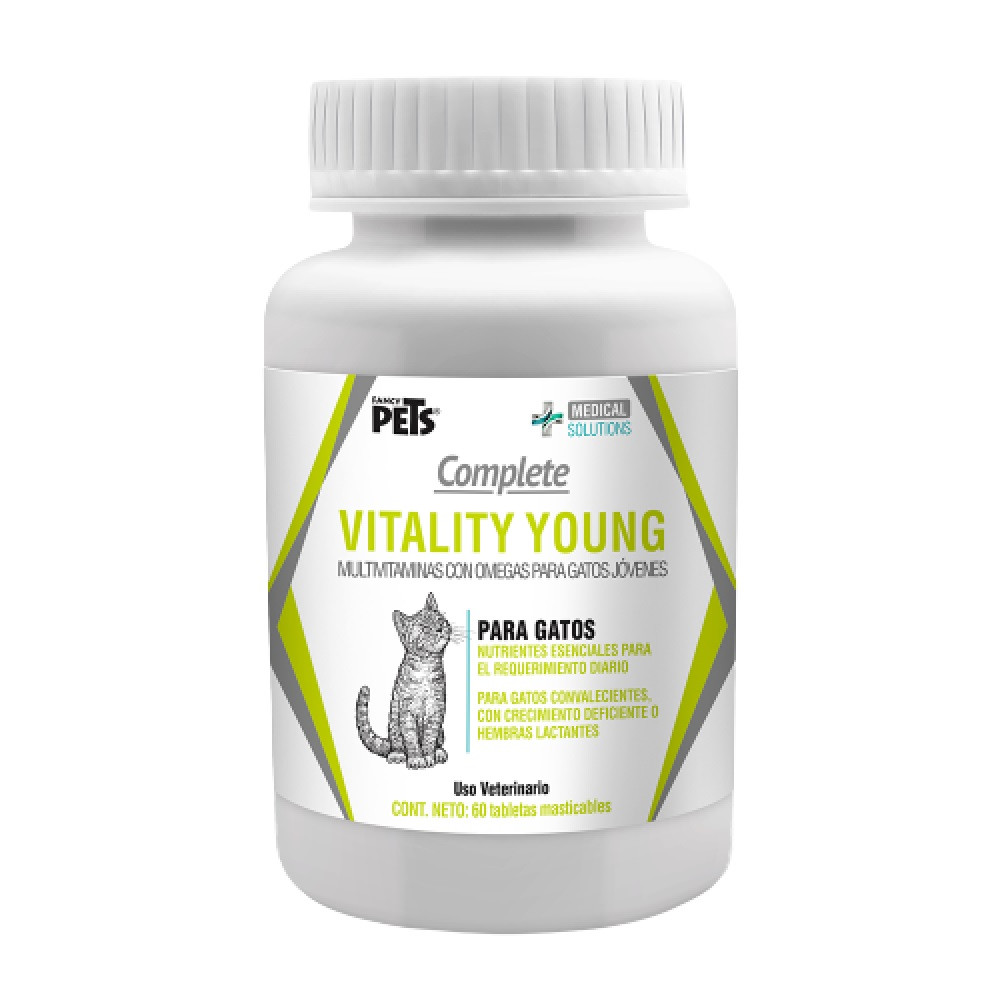 Multivitaminas Fancy Pets Vitality Young 60 Tabletas para Gato