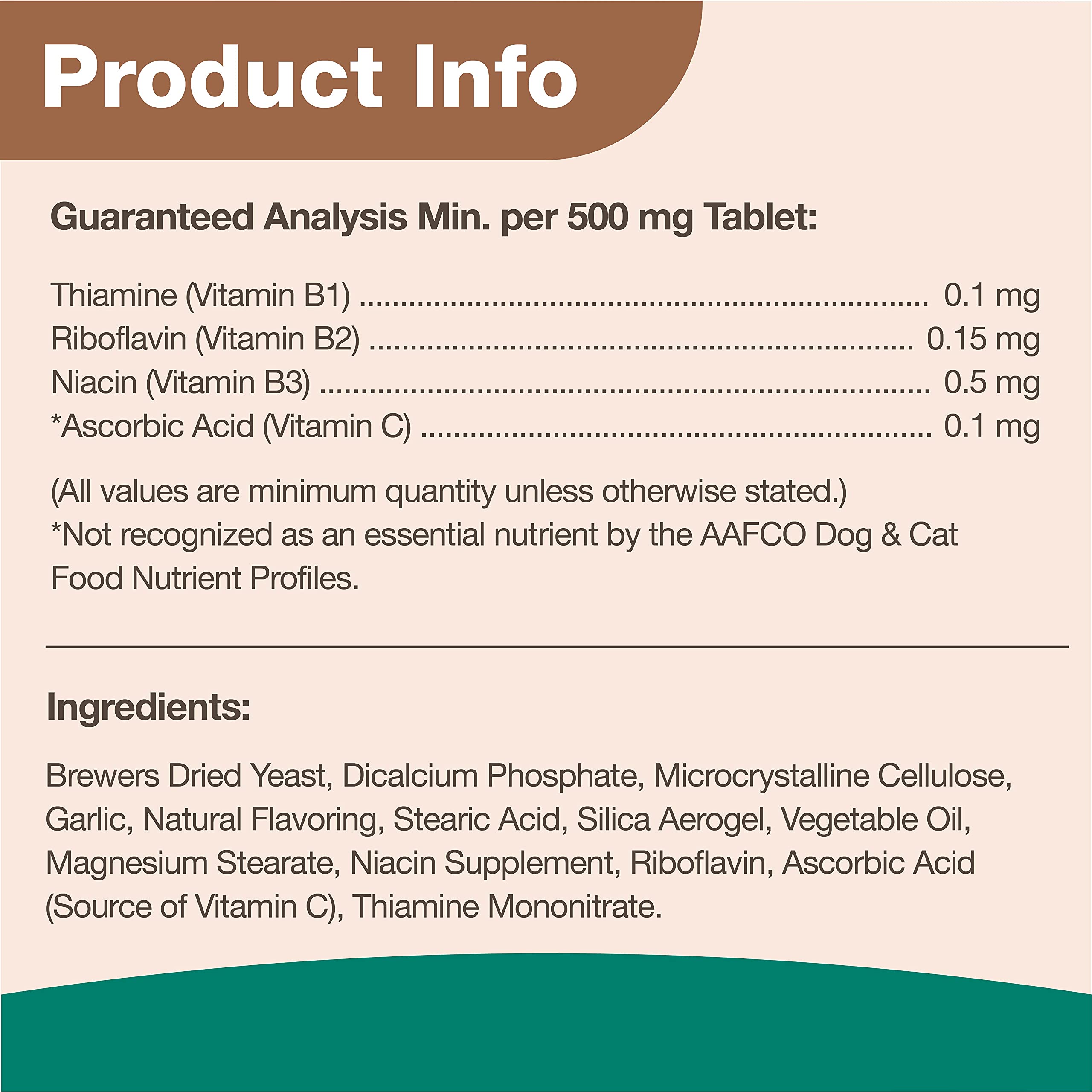Foto 6 pulgar | Levadura Seca de Cerveza para Mascotas Naturvet con Ajo 500 Tabletas Masticables - Venta Internacional