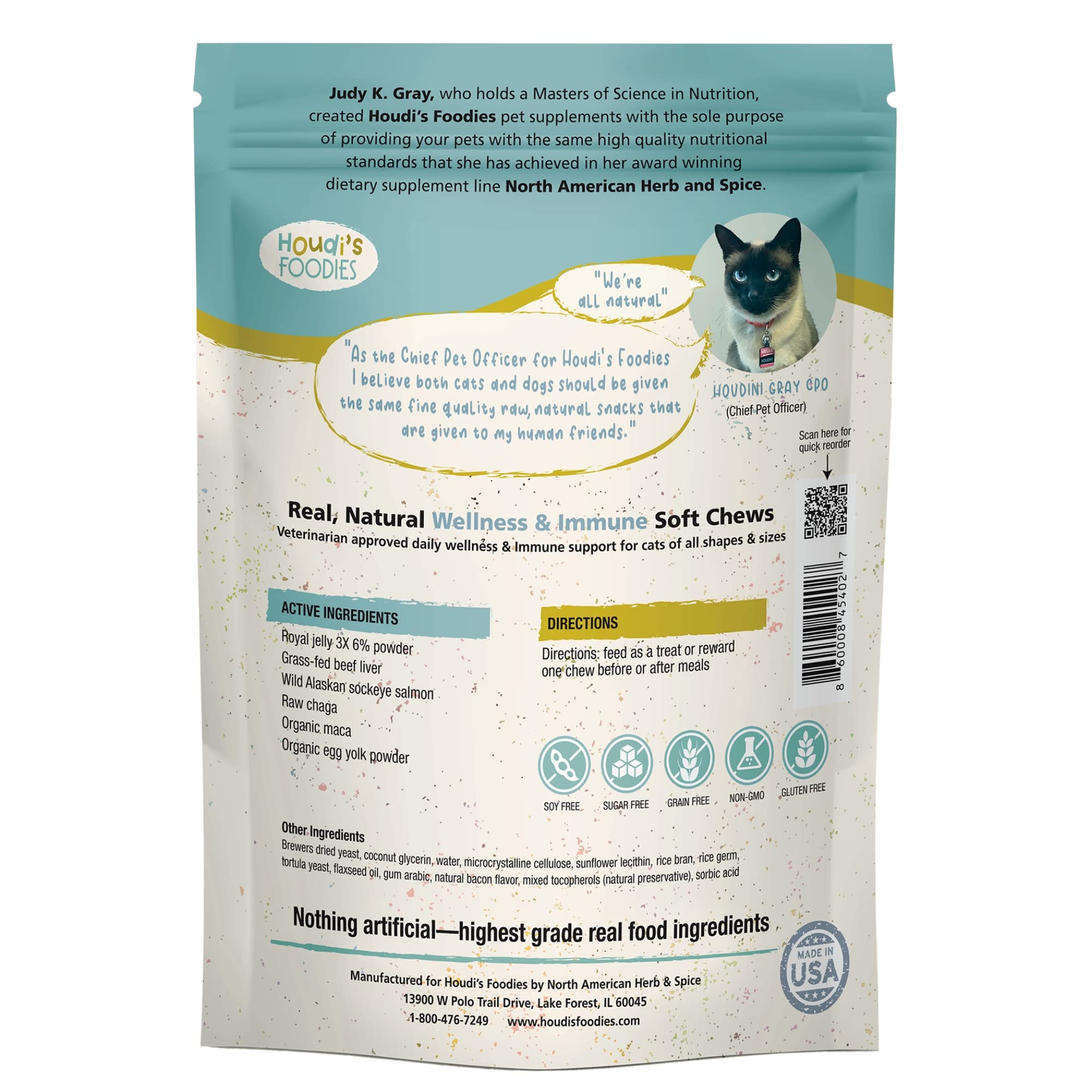 Foto 3 pulgar | Golosinas Para Gatos North American Herb & Spice Houdi's Foodies - Venta Internacional.