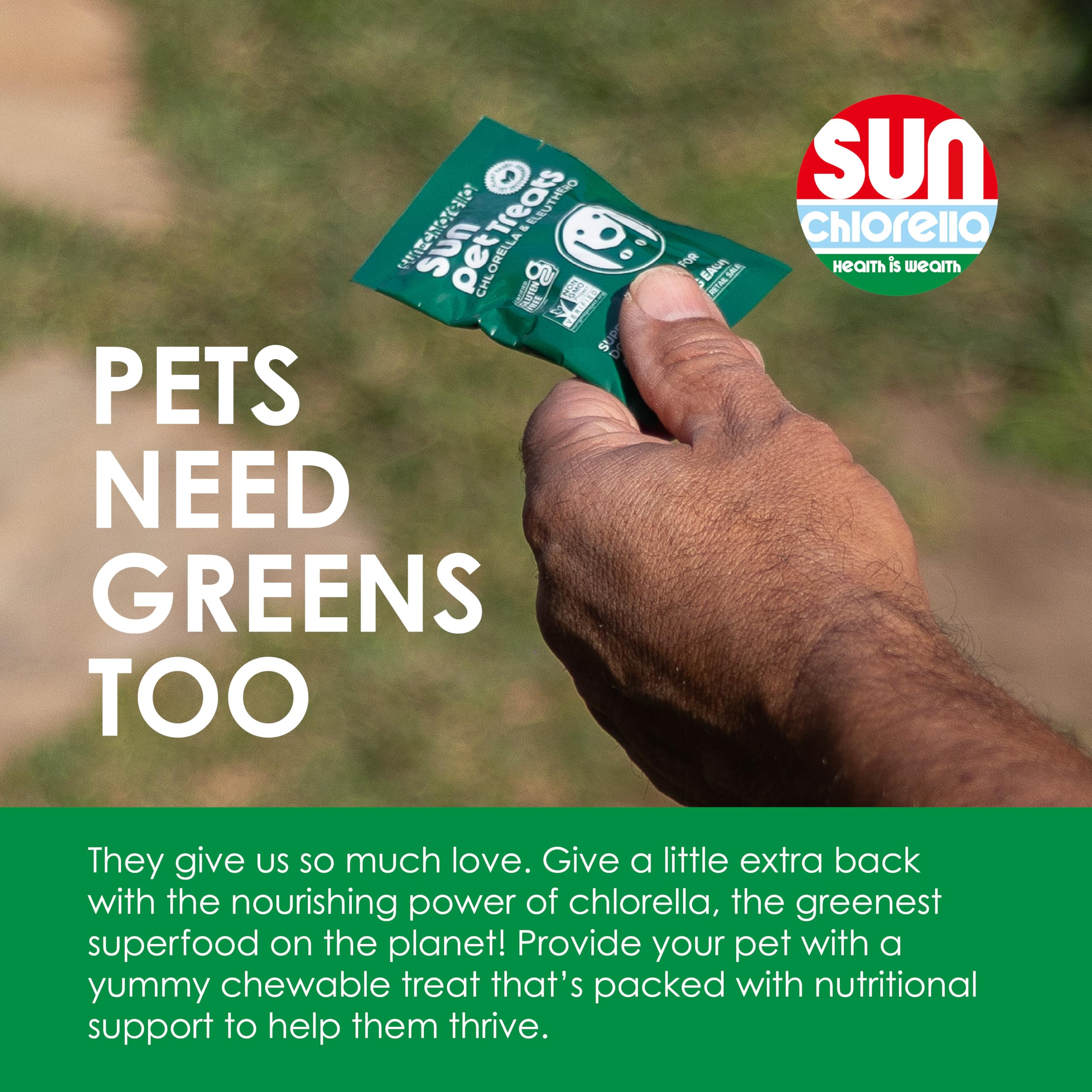 Foto 3 pulgar | Suplemento Sun Chlorella Sun Pet Treats, Superalimento Verde - Venta Internacional.