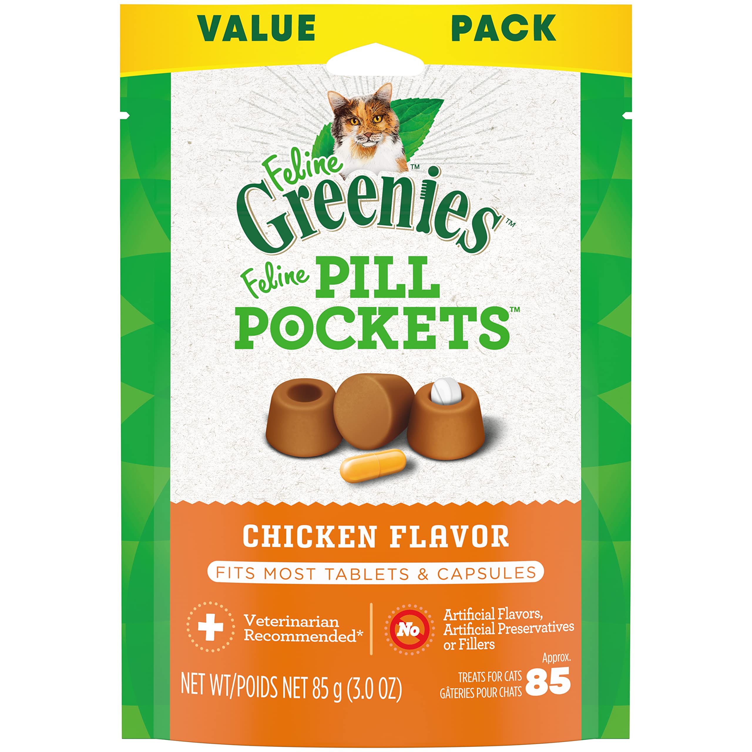 Foto 1 | Cat Treats Greenies Feline Pill Pockets Chicken 85 Golosinas - Venta Internacional.