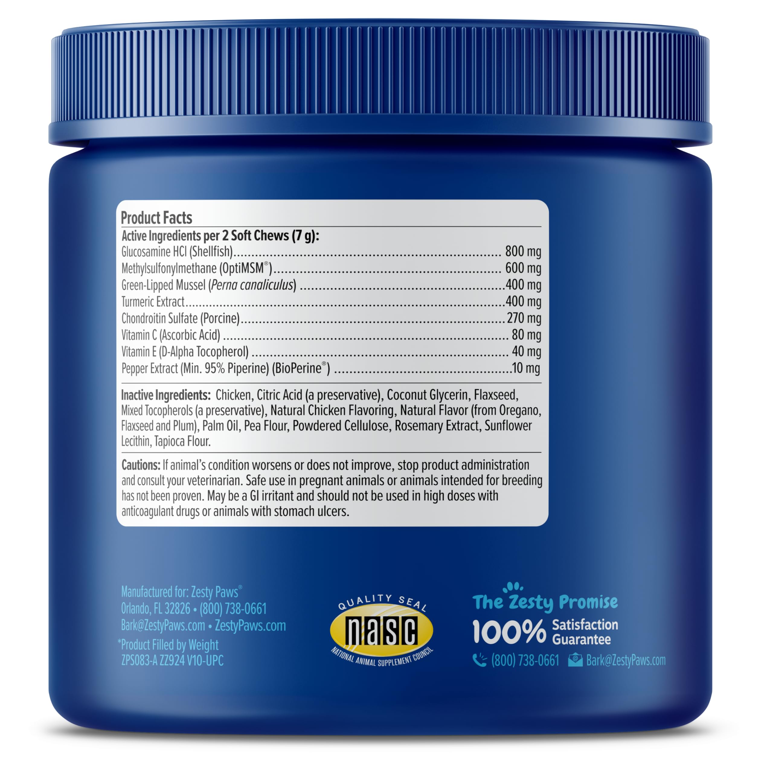 Foto 6 pulgar | Joint Supplement Zesty Paws Mobility Bites Para Perros, 90 Unidades - Venta Internacional.