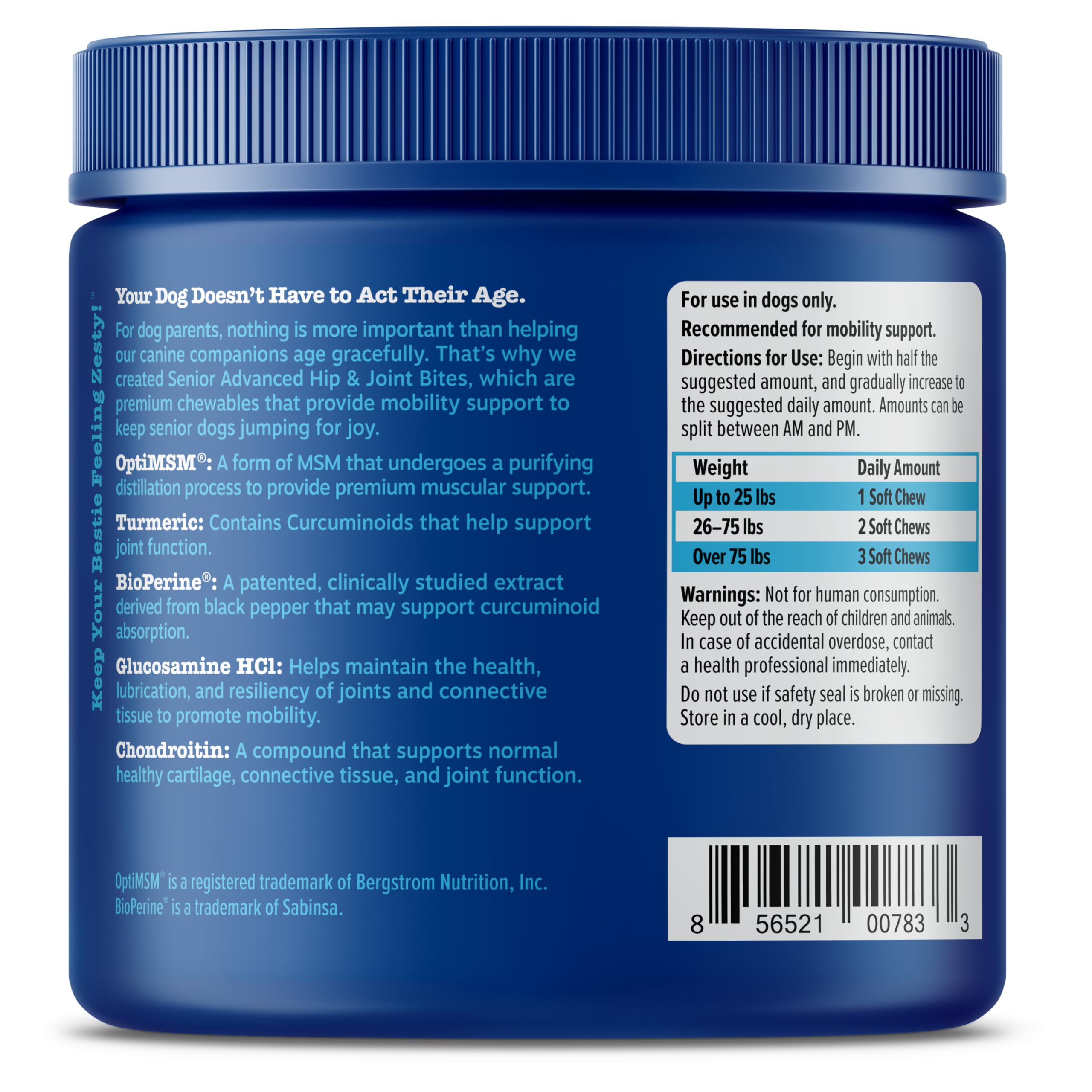 Foto 7 pulgar | Joint Supplement Zesty Paws Mobility Bites Para Perros, 90 Unidades - Venta Internacional.
