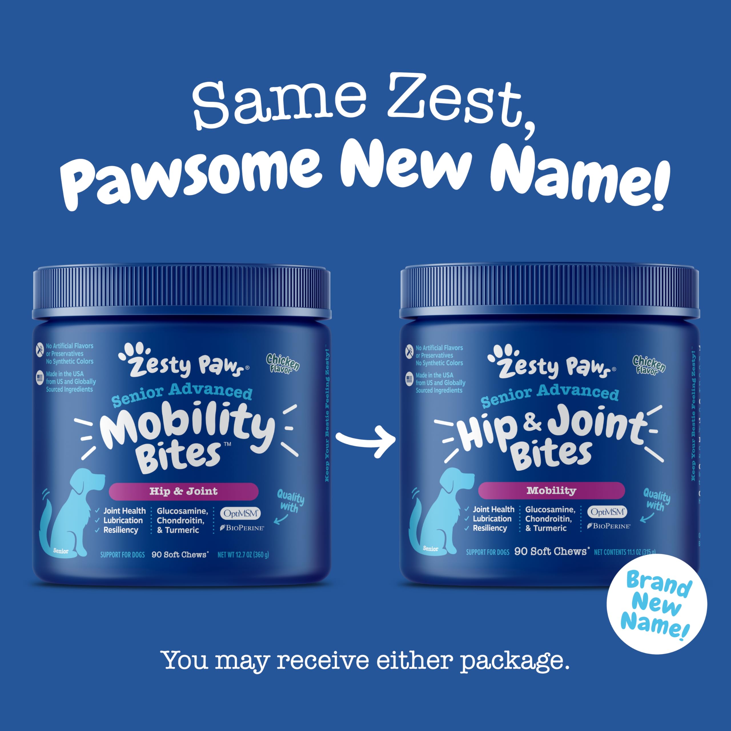 Foto 7 | Joint Supplement Zesty Paws Mobility Bites Para Perros, 90 Unidades - Venta Internacional.