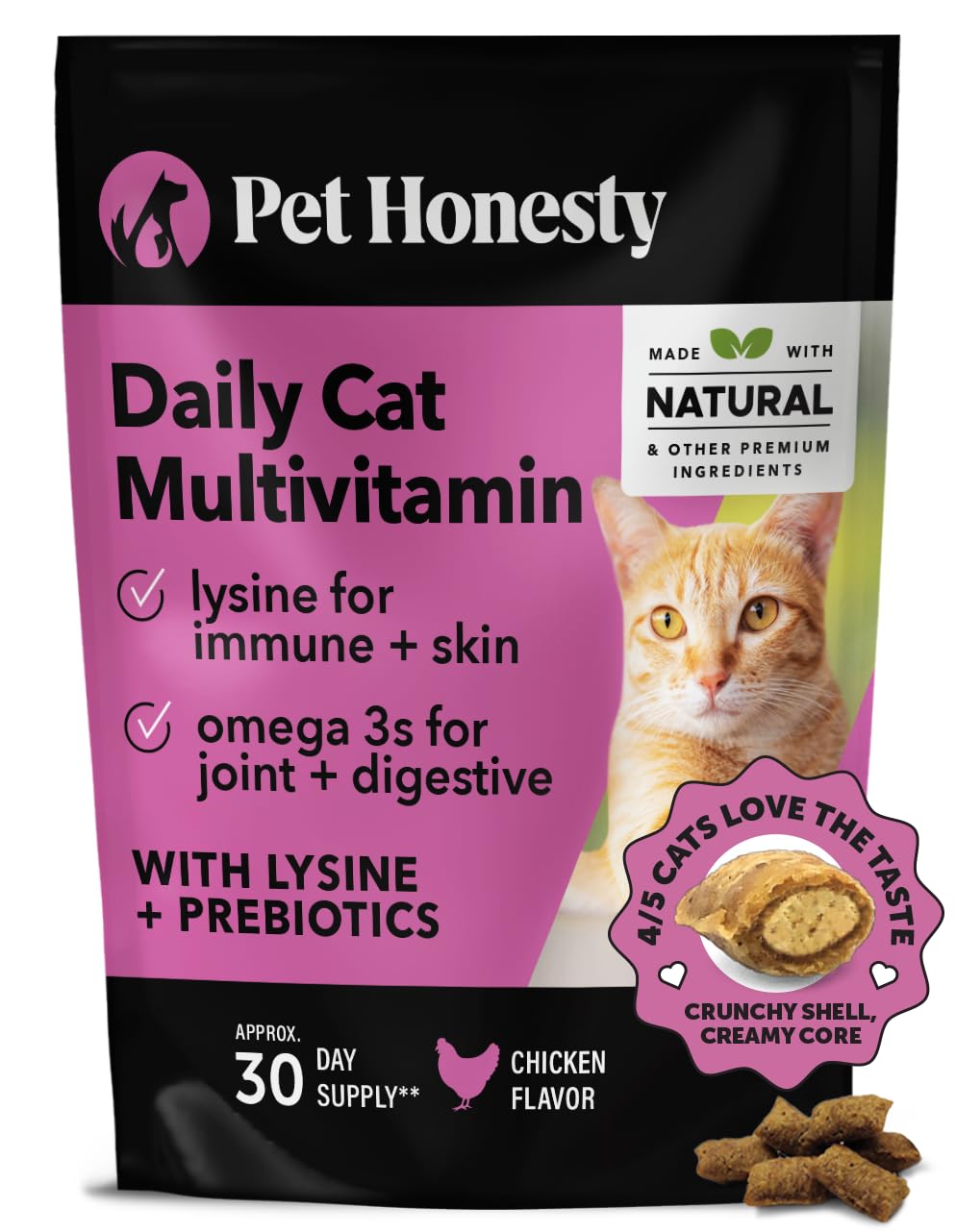 Foto 1 | Masticales Multivitamínicos Para Gatos Pet Honesty Health + Immune 30 Días - Venta Internacional.
