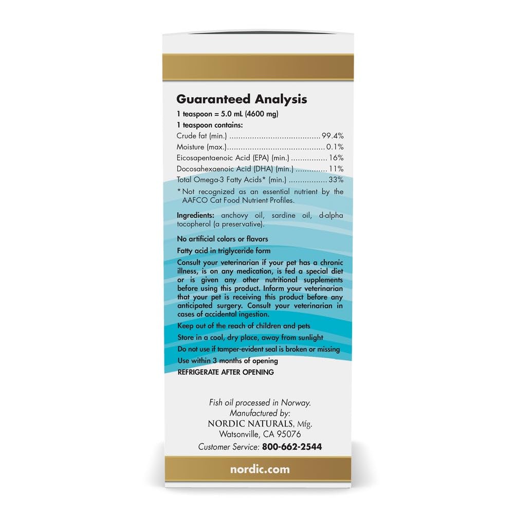 Foto 3 pulgar | Suplemento Nordic Naturals Omega-3 Cat 60 Ml 304 Mg De Omega-3 - Venta Internacional.