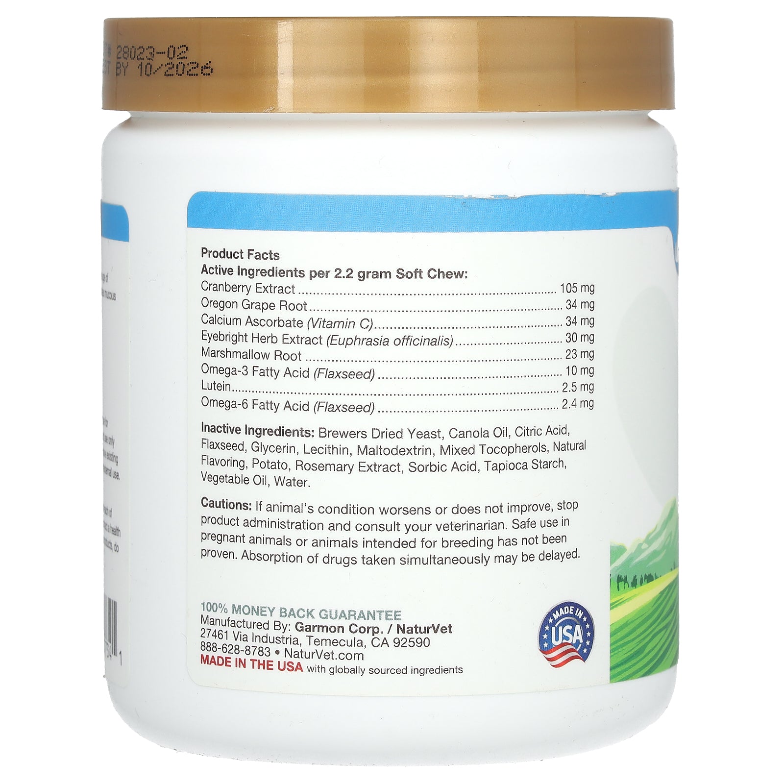 Foto 3 pulgar | Suplemento Naturvet Tear Stain + Luteína Para Perros Y Gatos 264 G - Venta Internacional.