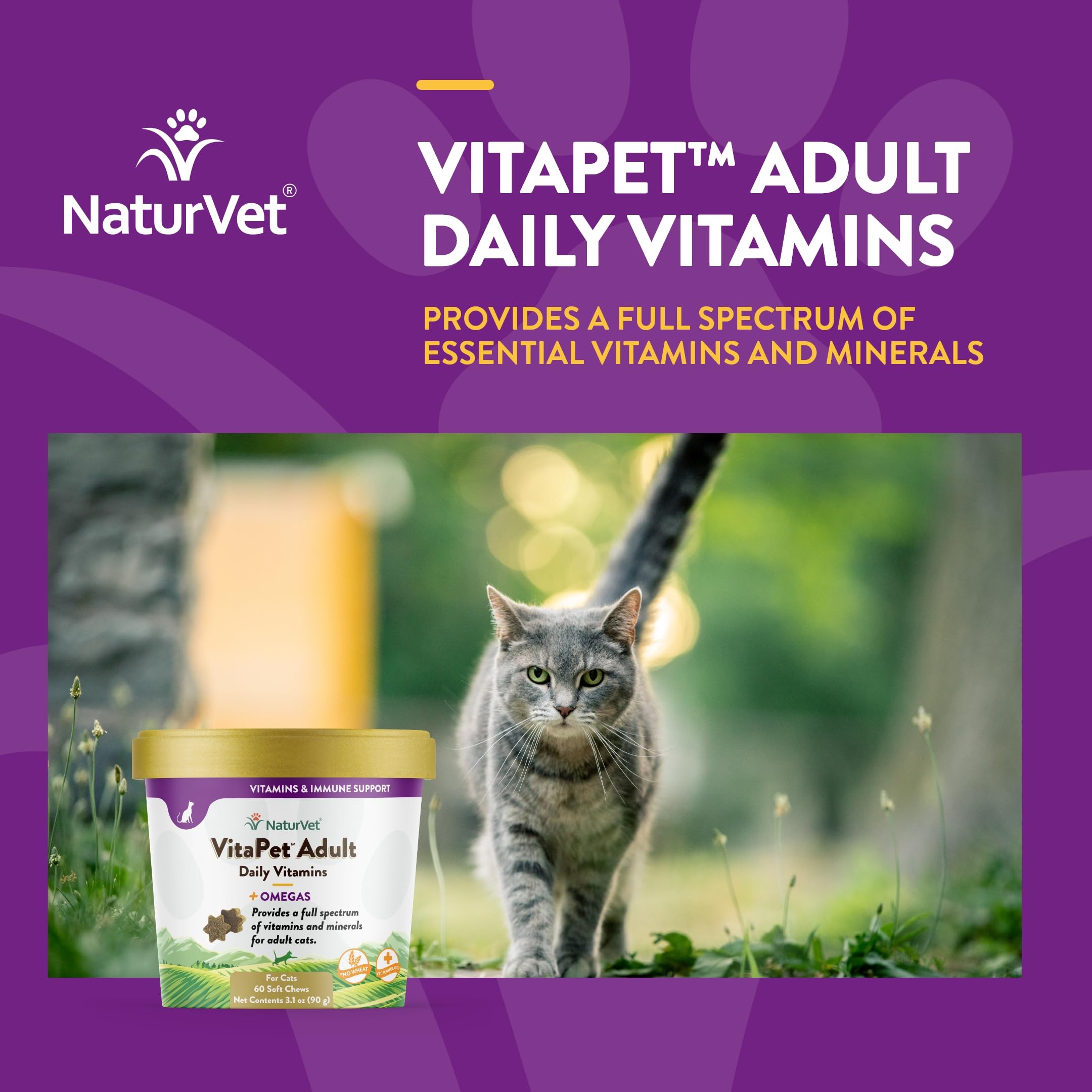 Foto 4 | Vitaminas Y Omegas Para Gatos Naturvet Vitapet Adult 60 Soft Chews - Venta Internacional.