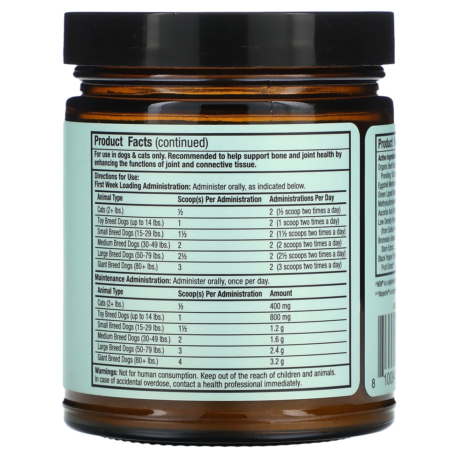 Foto 3 pulgar | Suplemento Dr. Mercola Bark & Whiskers Joint Support 48 G - Venta Internacional.