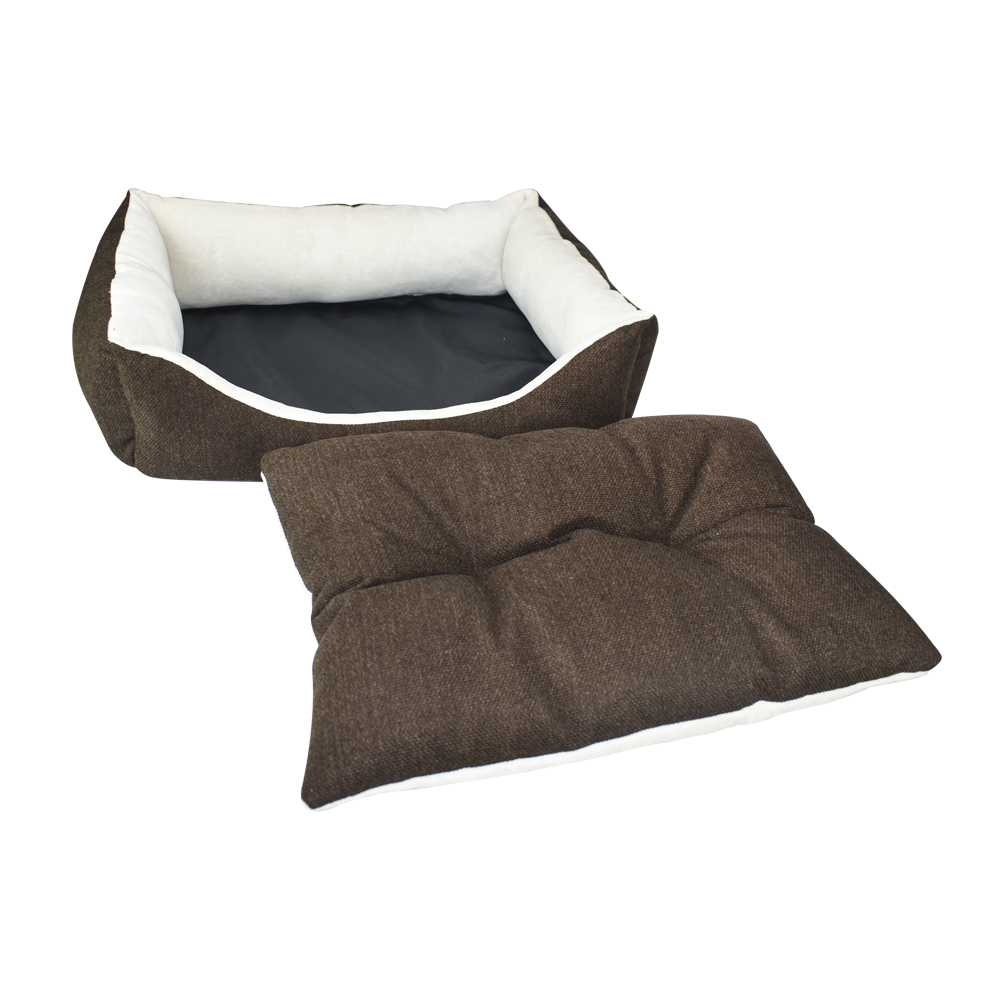 Foto 5 pulgar | Cama para Perro Fancy Pets TX10907 Rectangular color Café con Beige con Cojín Separable Tamaño Mediano