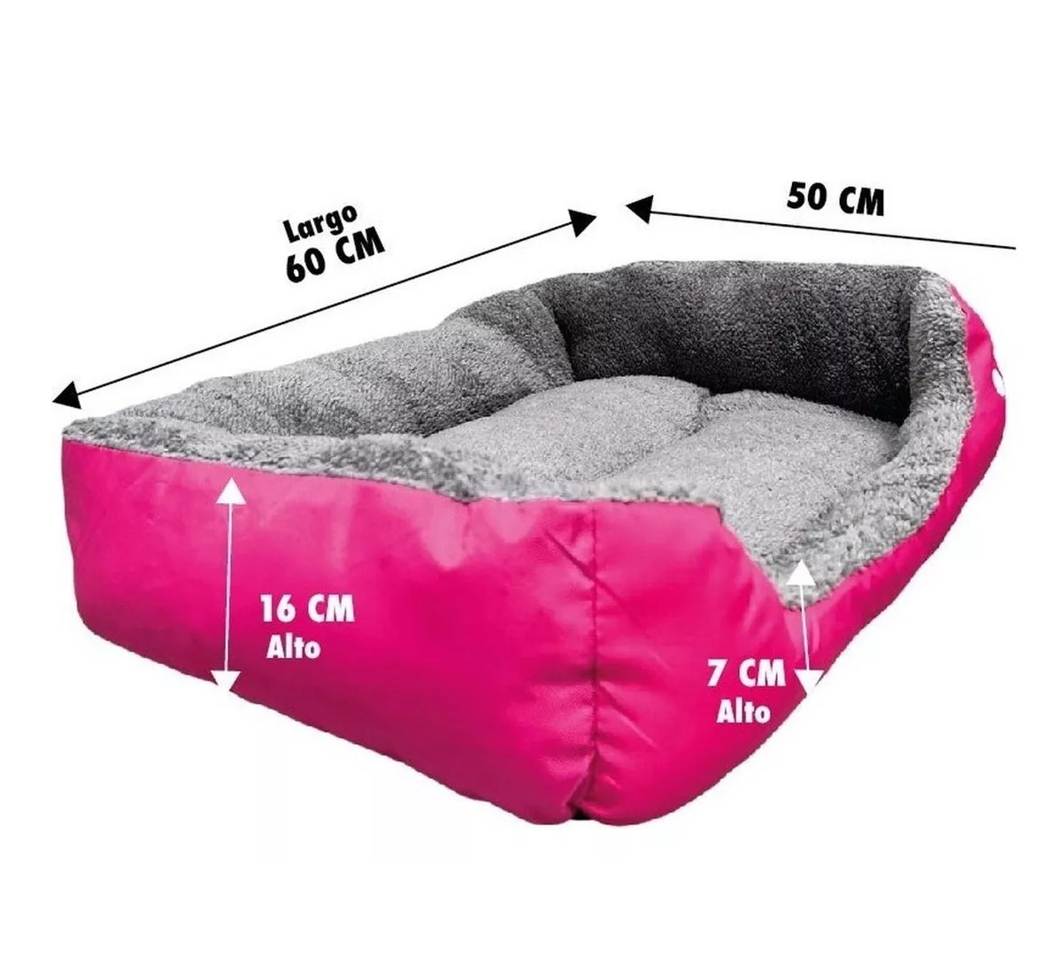 Foto 4 pulgar | Cama para Mascotas Estampado Huella Eo Safe Imports ESI-8974 Rosa Talla Grande