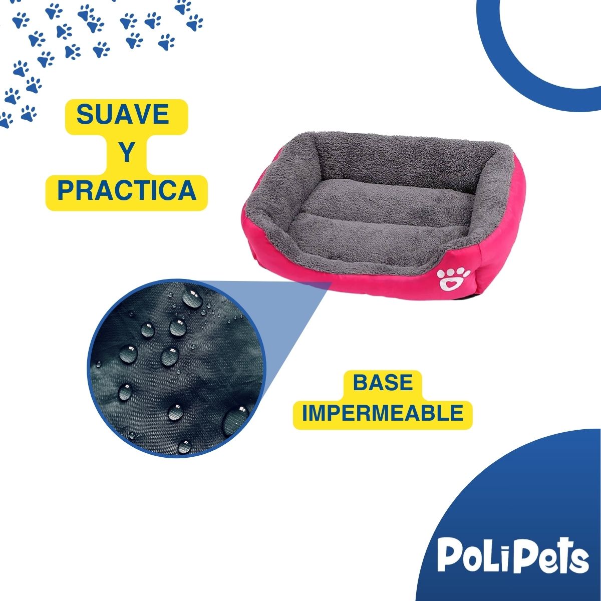 Foto 4 pulgar | Cama para Mascotas Poli Pets PP-CPMPK-54CM Rosa