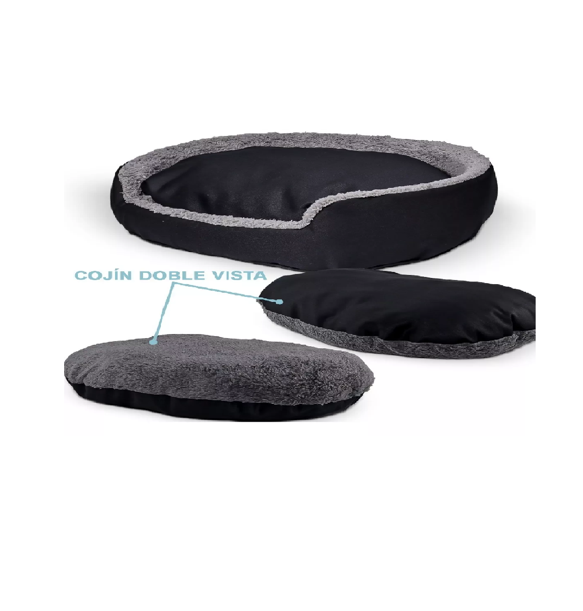 Foto 3 pulgar | Cama Doble Vista para Mascota Pequeña Eo Safe Imports Gris