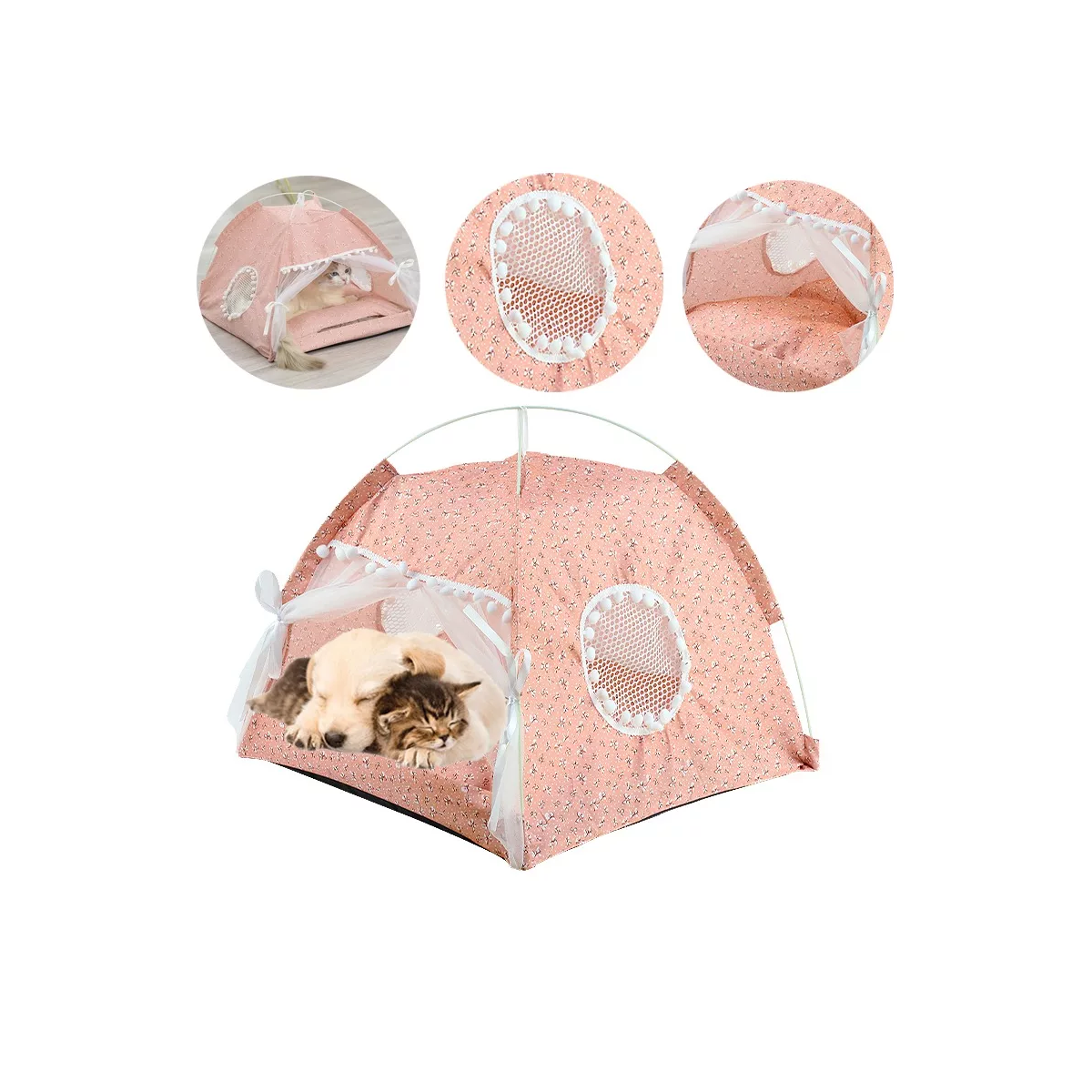 Foto 3 pulgar | Tienda para Mascota Eo Safe Imports ESI-9899 Rosa con Almohadilla Lavable y Plegable