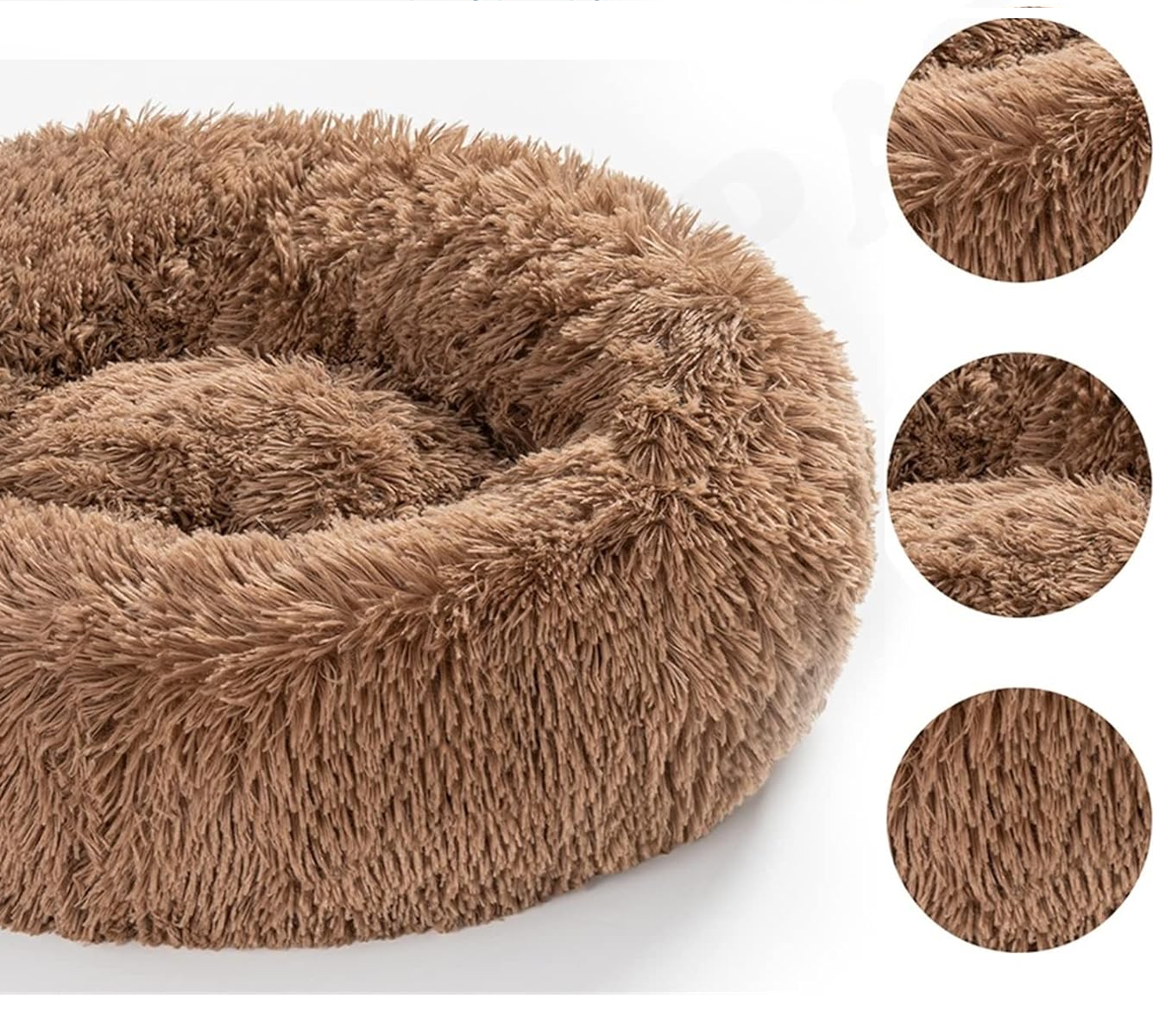 Foto 3 pulgar | Cama Tipo Dona para Mascota Eo Safe Imports ESI-12213 Marrón 50 cm para Perro o Gato