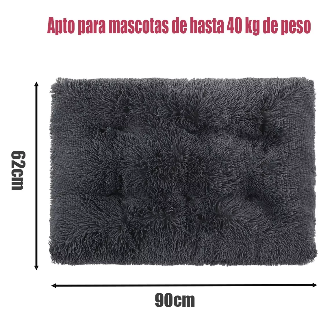 Foto 4 pulgar | Tapete Cama Para Mascota Mediana Comoda Suave, Gris Oscuro