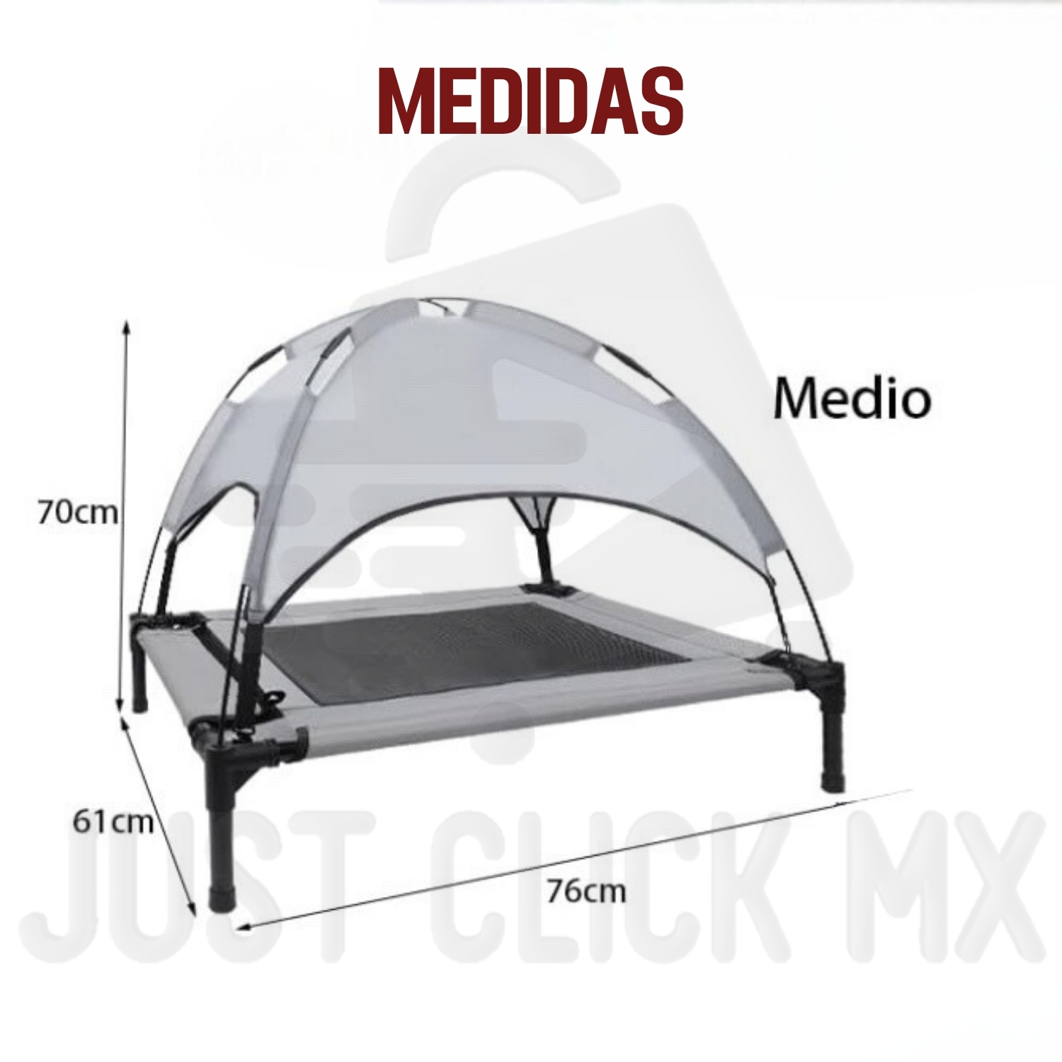 Foto 5 pulgar | Cama Elevada Para Perros JustClick MX Con Techo