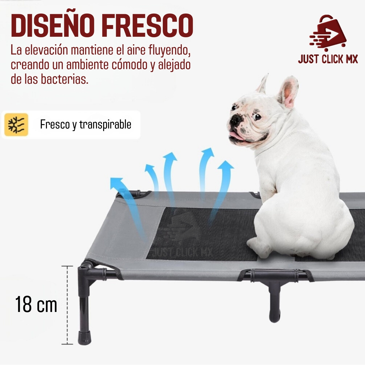 Foto 6 pulgar | Cama Elevada Para Perros JustClick MX Con Techo