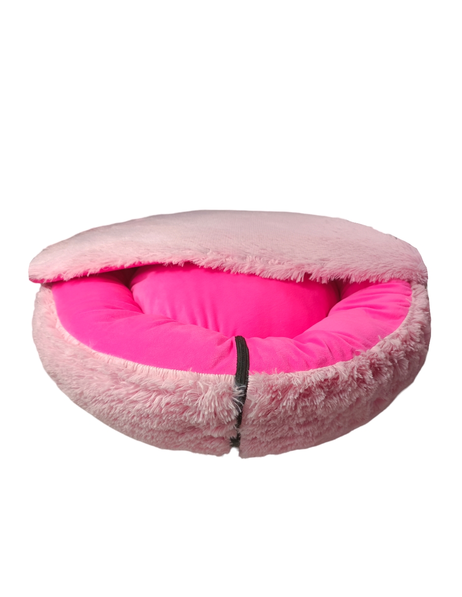 Foto 2 pulgar | Cama Para Perro Antiestres Con Techo Desmontable Mediana Rosa Blits Lunics