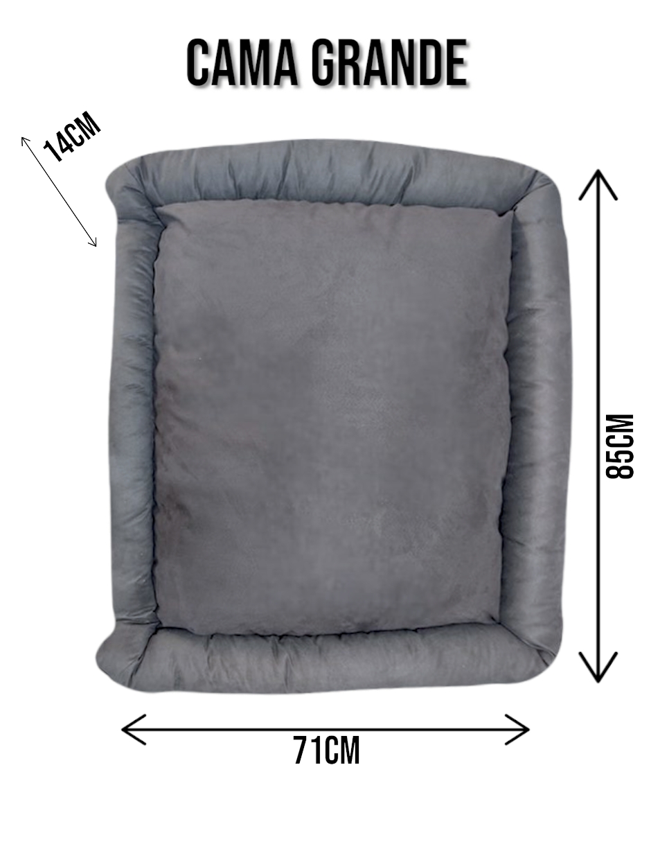 Foto 6 pulgar | Cama Rectangular de Lujo Lunics Grande Color Gris Oxford