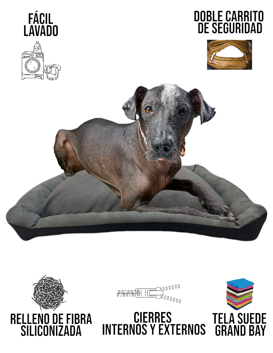 Foto 7 pulgar | Cama Rectangular de Lujo Lunics Grande Color Gris Oxford
