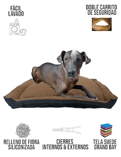 Foto 6 | Cama Rectangular de Lujo Lunics Jumbo color Chocolate