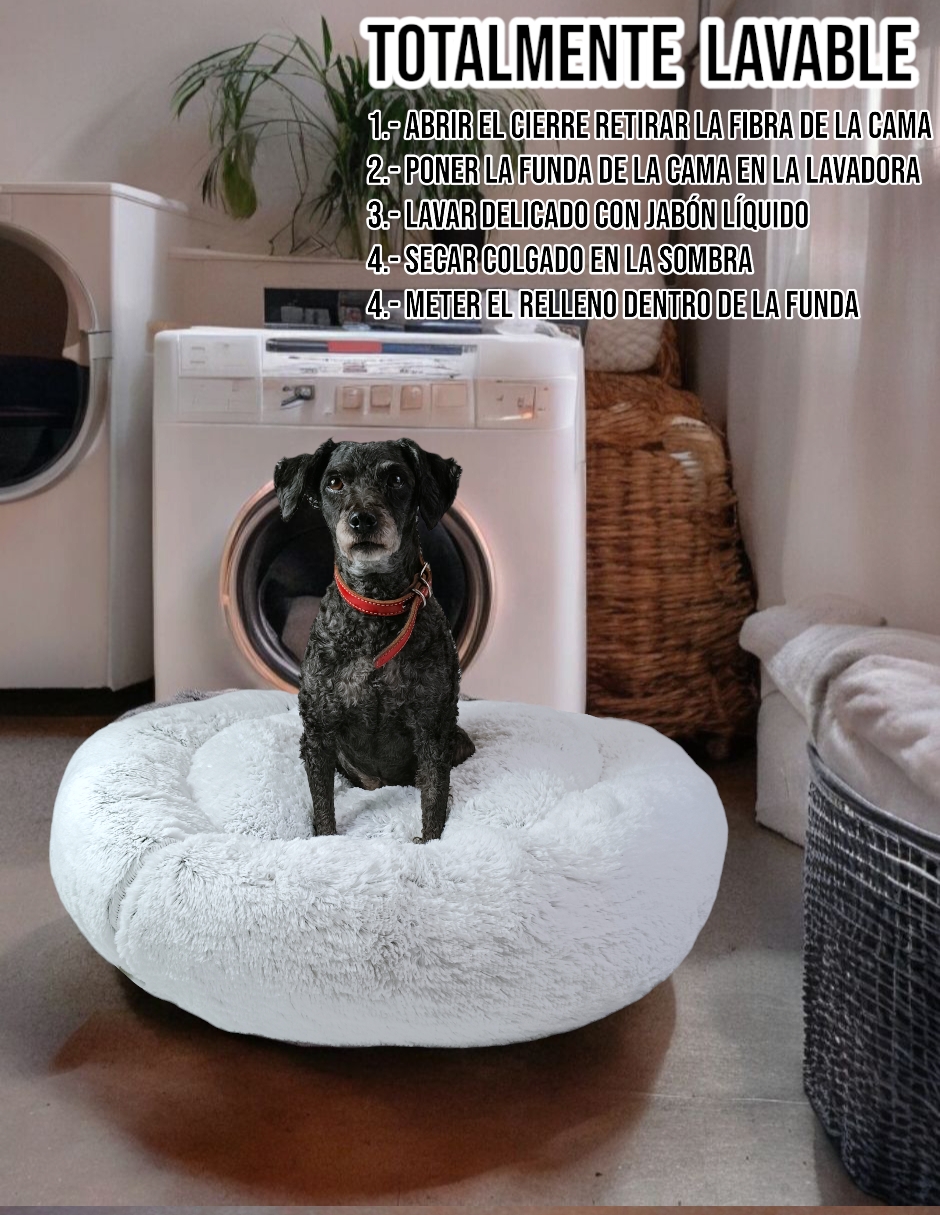 Foto 7 | Cama para Perro Lunics Blanca Antiestrés Mediana