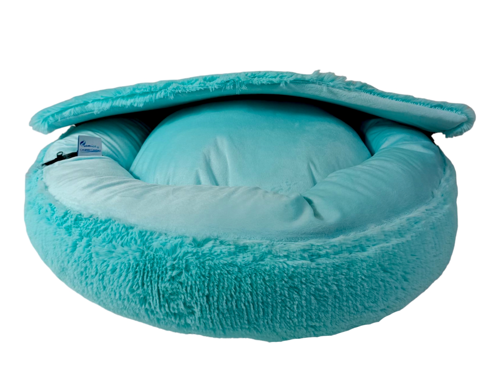 Foto 2 pulgar | Cama para Perro Lunics Aqua Antiestrés con Techo Desmontable Mediana