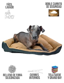 Foto 6 | Cama Rectangular de Lujo Lunics Mediana color Miel