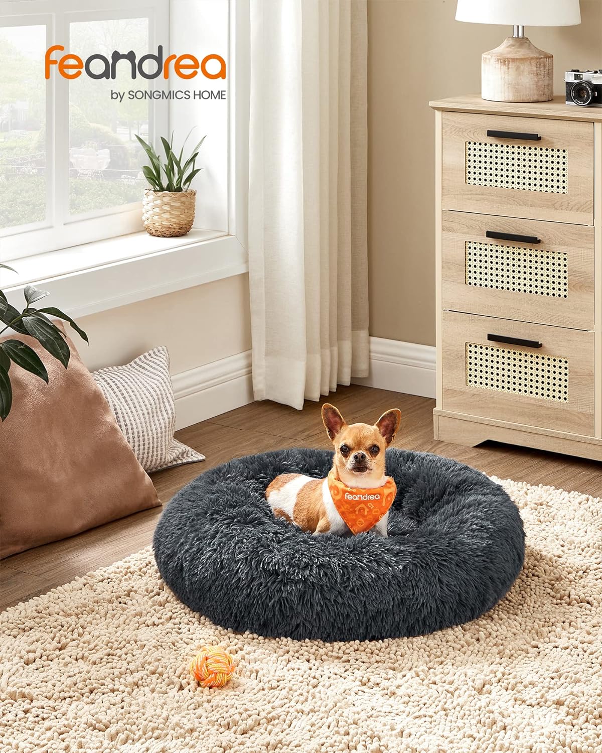 Foto 3 pulgar | Cama Para Mascotas Feandrea, Suave, De Tela De Felpa, Extraíble Y Lavable