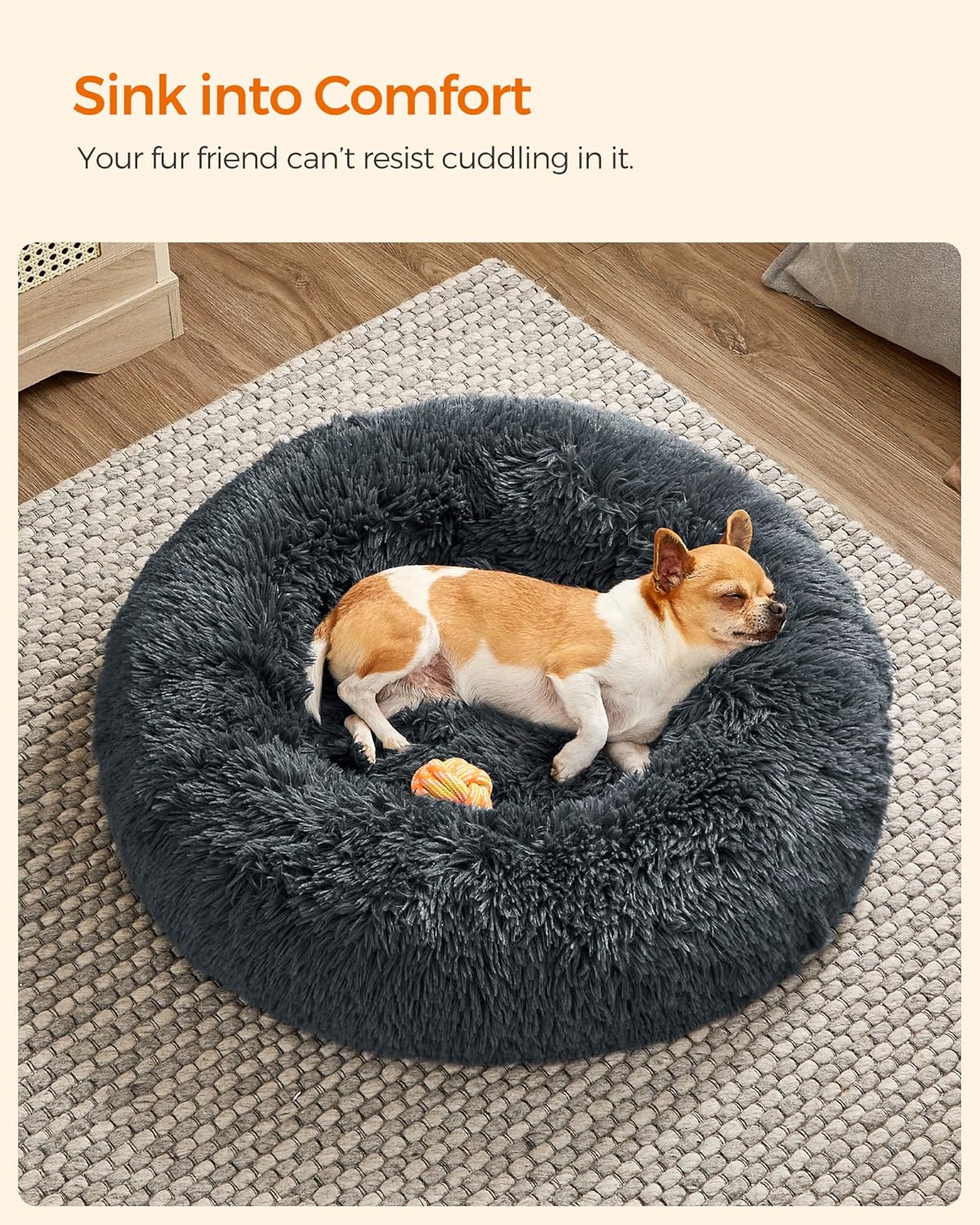 Foto 4 pulgar | Cama Para Mascotas Feandrea, Suave, De Tela De Felpa, Extraíble Y Lavable