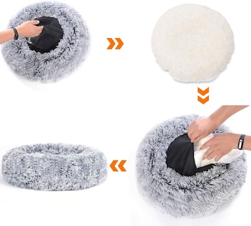Foto 6 | Cama Para Mascotas Feandrea Luxurious Comfort Gris Ombré De 50 Cm De Diámetro