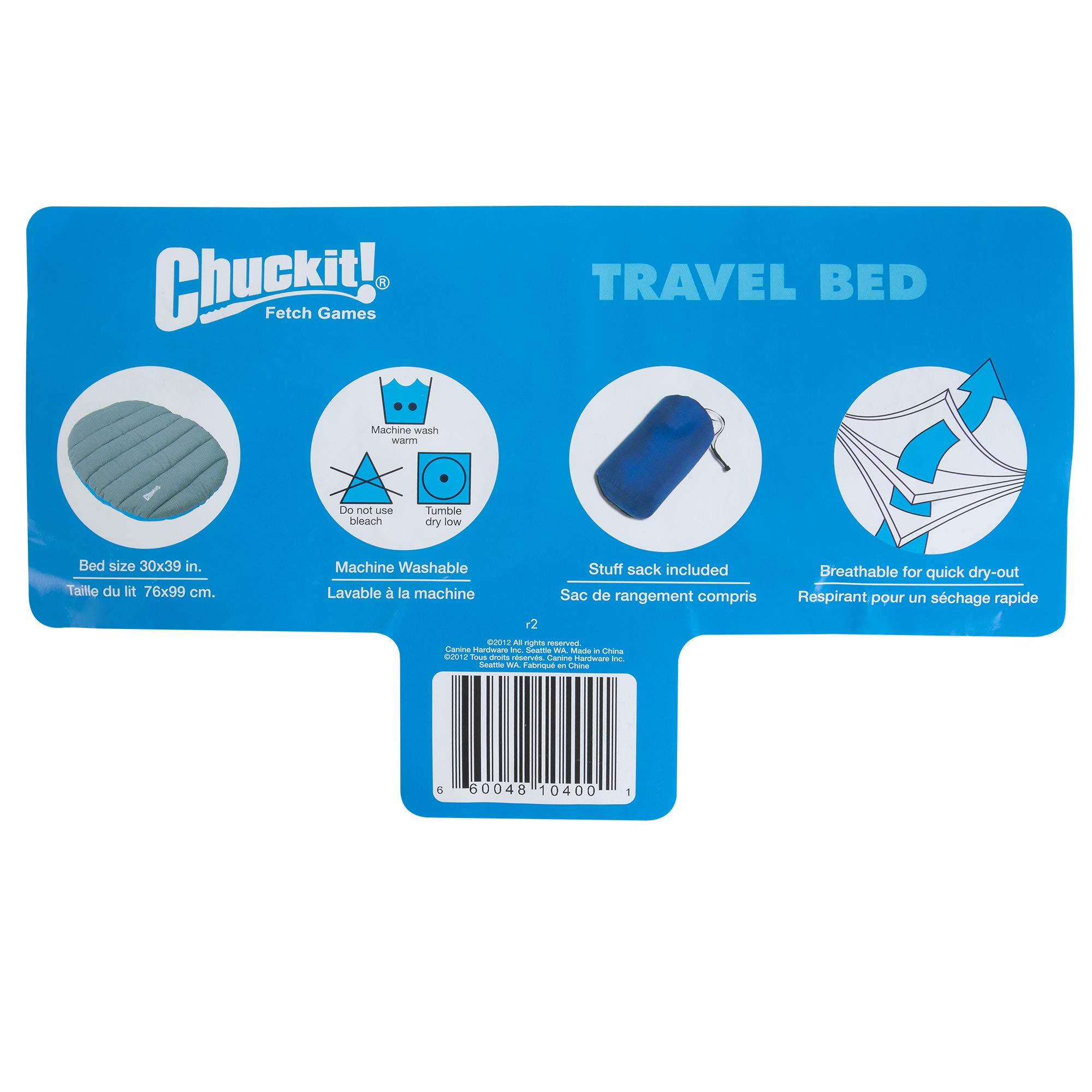 Foto 6 pulgar | Cama De Viaje Para Perros Chuckit! Resistente Al Agua, Azul, 39 De Largo X 30 De Ancho - Venta Internacional.