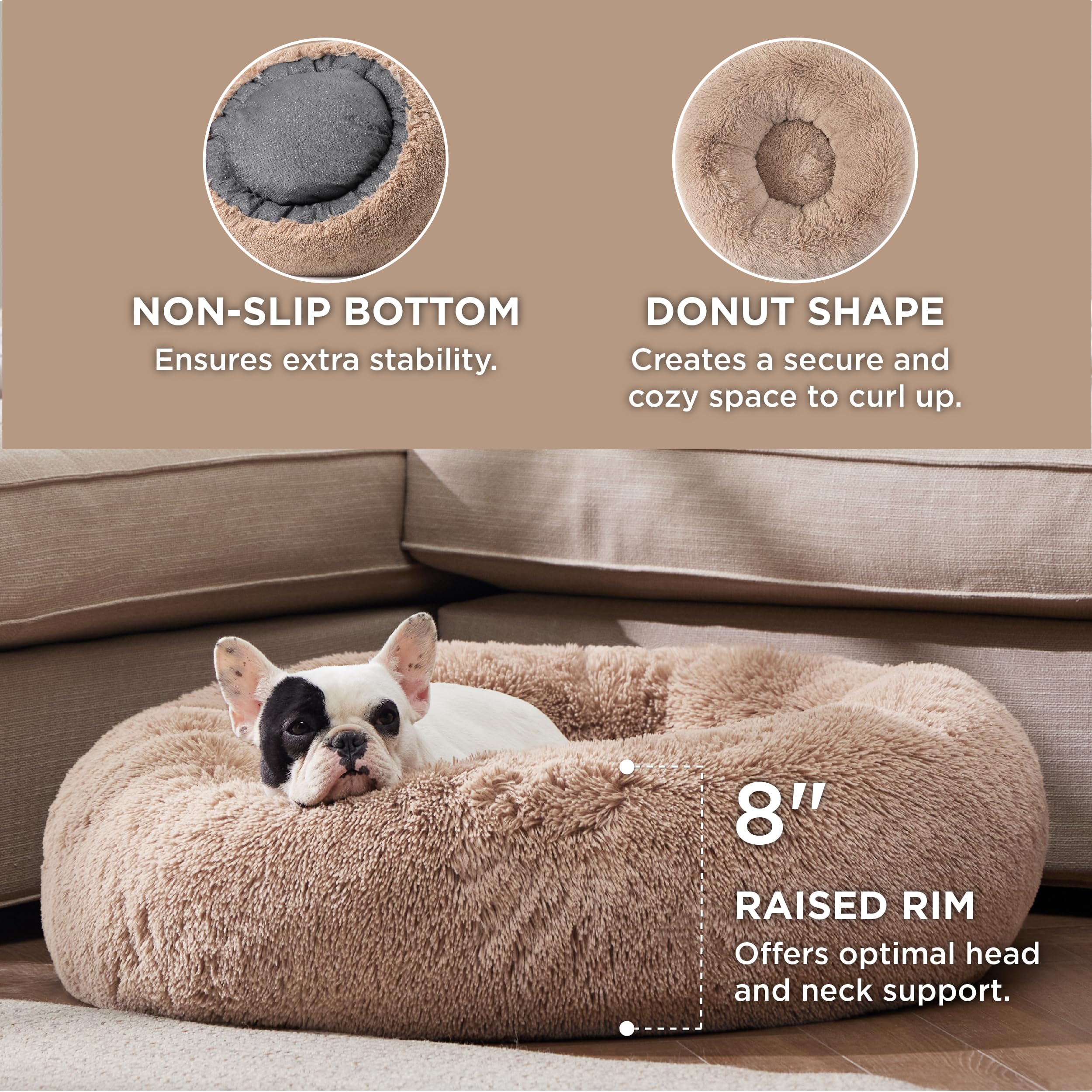 Foto 4 pulgar | Cama Para Perros Bedsure Calming Donut, Lavable Para Perros Medianos - Venta Internacional.