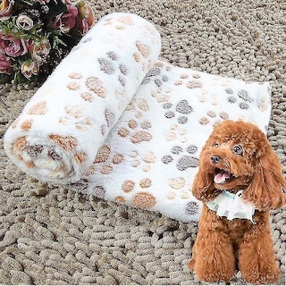 Foto 1 | Mantas Para Mascotas Y Perros Con Estampado De Huellas De Lana De Coral, Talla S, 40 X 60 Cm - Venta Internacional.