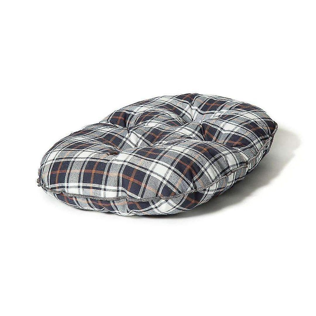 Cama Para Perros Huoguo Lumberjack, Colchón Acolchado Blanco/azul Marino De 84 Cm - Venta Internacional.