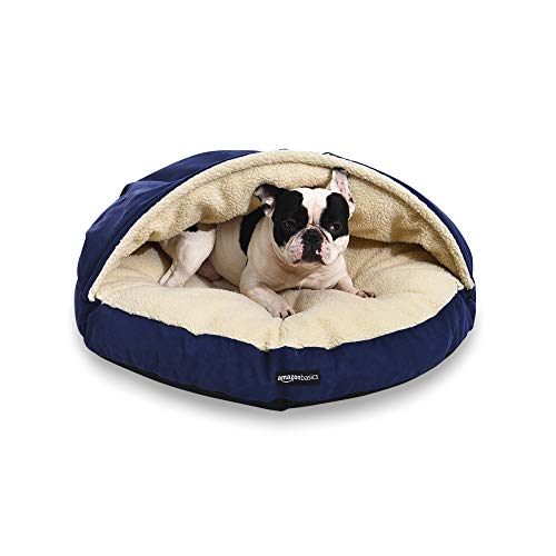 Foto 2 pulgar | Cama Tipo Cueva Para Mascotas Amazon Basics, Acogedora, Azul Medio, 30 X 30 X 12,5 Cm - Venta Internacional.