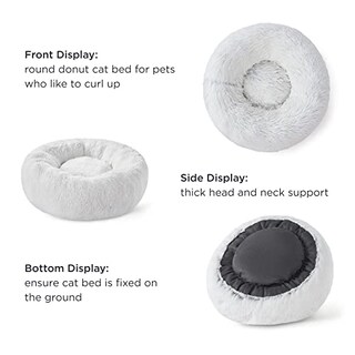 Foto 3 | Cama Para Mascotas Bedsure Calmante Para Perros De Tamaño Mediano, Rosquilla, Lavable, 45 Libras - Venta Internacional.